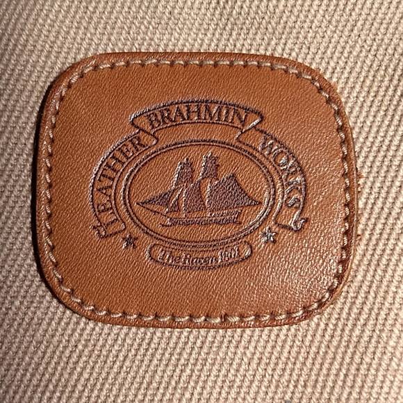 Brahmin Tan Fabric with Leather Pouch - Picture 2 of 6